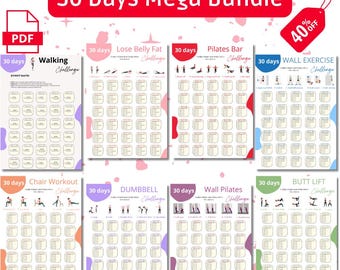 Full body exercise workout bundle, Full body workouts, Fitness guide, Workout exercise bundle, Printable workout exercises, House Workout