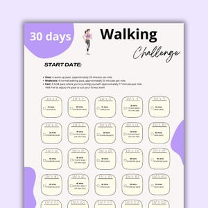 30 days challenge, Workout Cardio Train, Running Exercise Fit, Printable Steps Tracker, 30 days workout challenge, 30 Days Challenge Digital