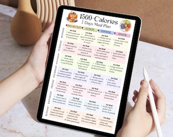 1500 Calories Extreme Diet Plan, 7-Day Weight Loss Recipes, 7-Day Meal Prep, Low Calorie Meal Plan and Grocery List, Losing Weight Meal Plan