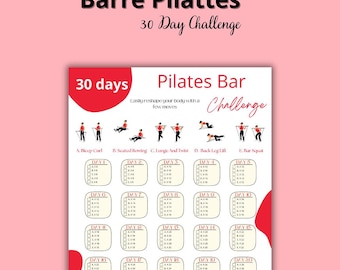 Pilates Body, Pilates Bar Workout, Pilates Sculpt Bar, Yoga Barre Pilates, Artful Pilates, Pilates Workout Plan, PDF, Printable, A4