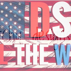 May include: A rectangular graphic print featuring the United States flag as a background with stylised red, white, and blue stripes and stars. The text DSA is printed in large block letters, and the phrase ALL THE WAY appears below in bold.