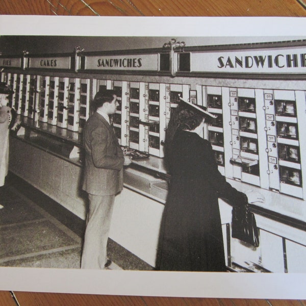 RESERVED Copy of a vintage NYC Automat cafeteria restaurant photo.