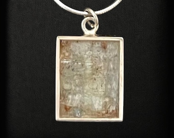 Kyanite Pendant - Contemporary Micro Mosaic Jewelry