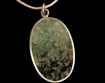 Emerald Mosaic Pendant - Handcrafted Micro Mosaic Jewelry