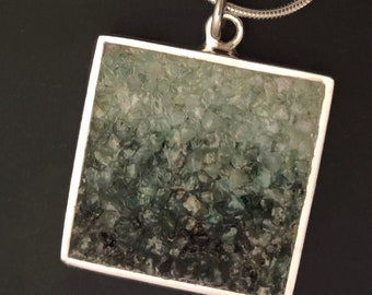 Handcrafted Micro Mosaic Gemstone Pendant - One of a Kind