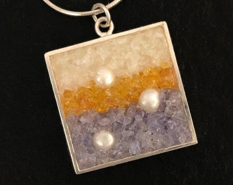 Gemstone Mosaic Pendant