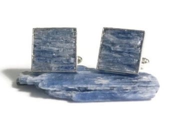 Contemporary  Kyanite Mosaic Cufflinks