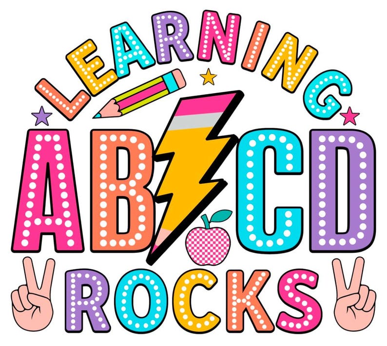 DIGITAL DOWNLOAD - Instant Download - Png - ABCD Learning Rocks ...