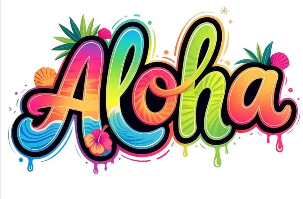 DIGITAL DOWNLOAD - PNG Only - Instant - Aloha, Summer, Vacation