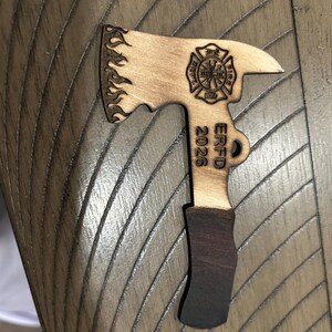 Firefighter Fire axe Ornament (Custom Name, Custom Department)