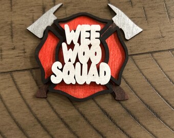 Firefighter Wee Woo Squad Ornament