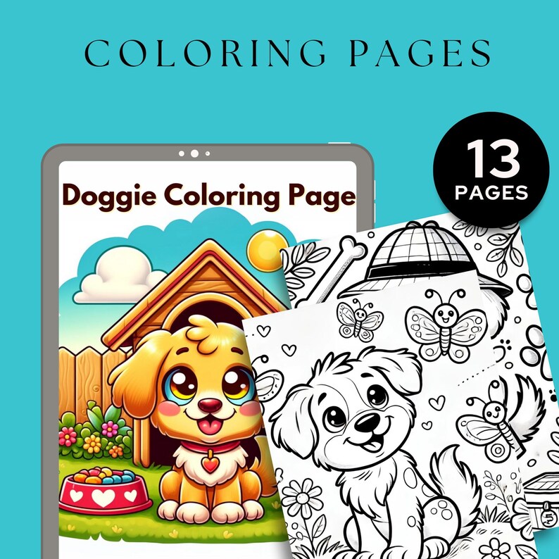 Adorable Doggie Coloring Pages | Printable Puppy Art for Kids & Adults