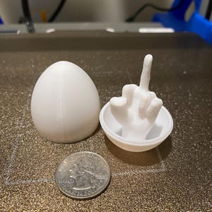3D Printed Funny Gift Middle Finger Egg (3 Pack)