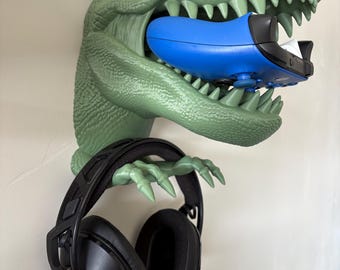 T Rex Wall Mount Controller Stand (3D Printed)