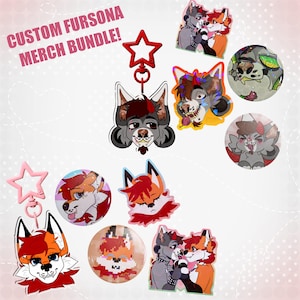 CUSTOM keychain fursona bundle!