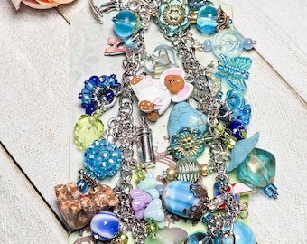 Boho Style, Baby Shower, It's a Boy!, Beaded Purse Bag Charm Clip, Diaper Bag Charm, (Qty. 1)