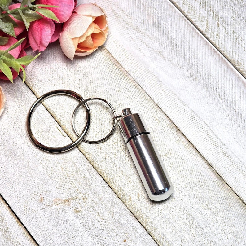 Keychain Money Cash Stash Pill Box Medicine Capsule Holder Container ...