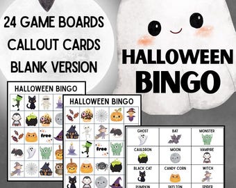 Printable Halloween Bingo Game | Kids Classroom Party (Digital Download)