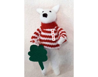 Valentine, St. Patrick, Birthday or Christmas felted personalized ornaments can be ordered with a name tag or heart.