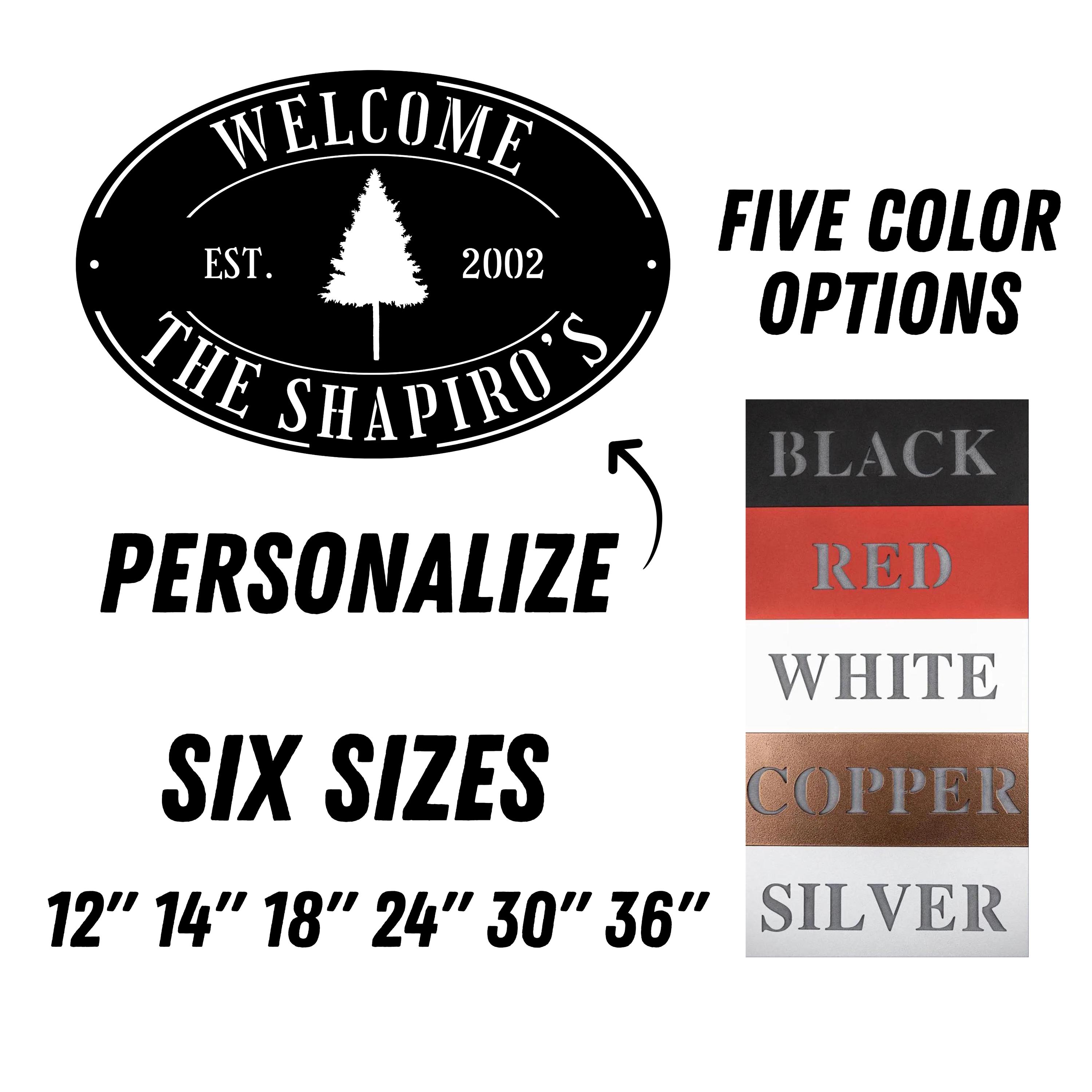 Personalized Metal Welcome Sign, Metal Personalized Sign, Welcome Sign ...