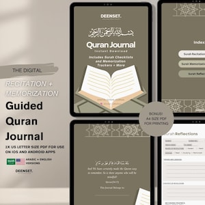 Quran Journal Digital, Quran Study, Quran Tracker, Quran Journaling, Quran Reflection, Surah Reflection, Printable PDF