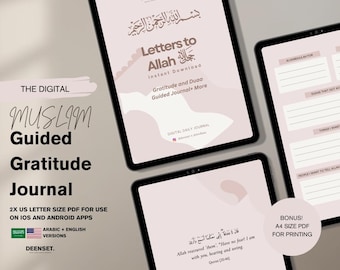Gratitude Journal Digital, Gratitude, Muslim Journal, Muslim Journaling, Reflection,Printable PDF