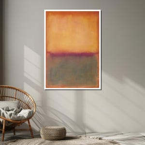 Mark Rothko Earthy Green and Warm Orange Abstract Canvas Print ...