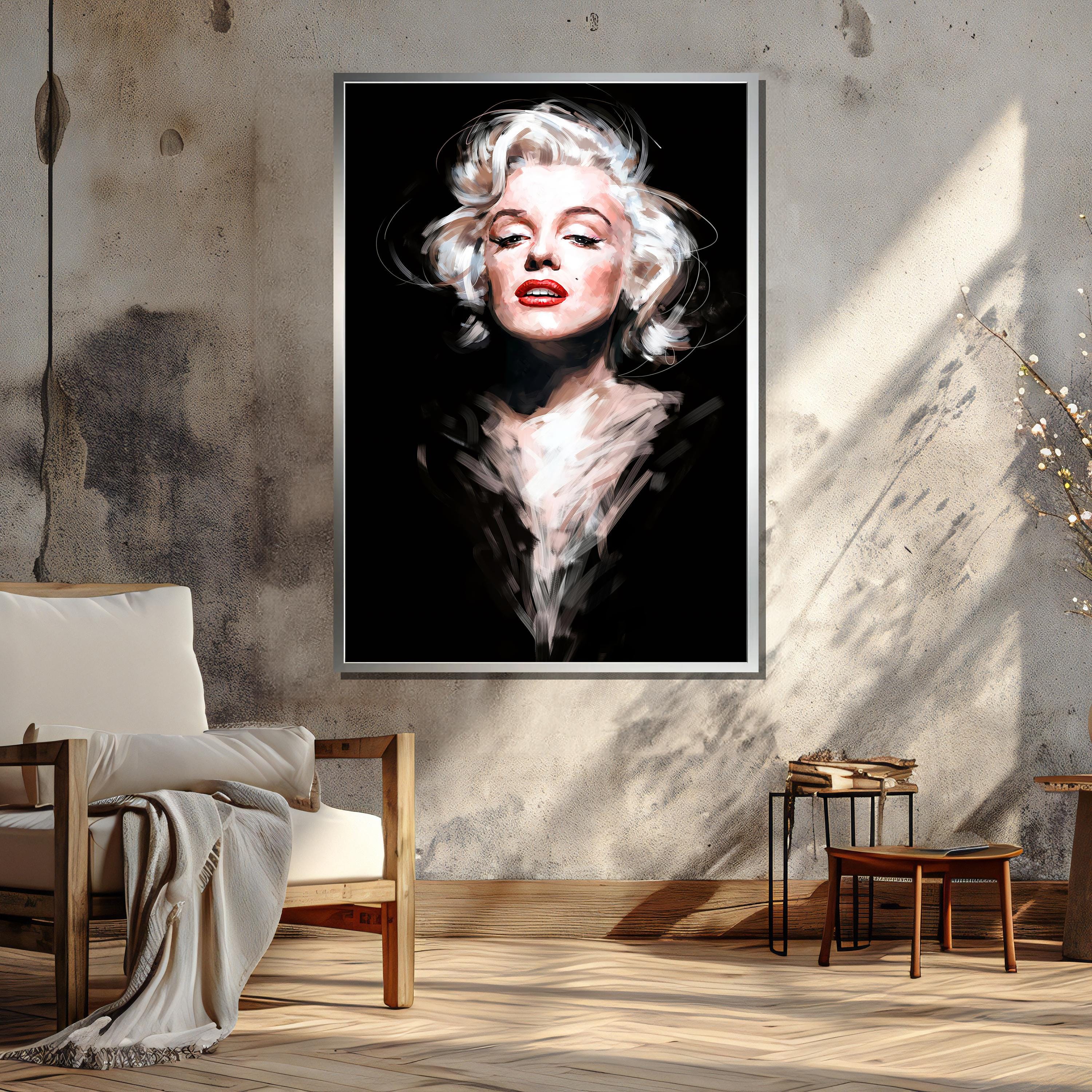 原画・手書き・キャンバスアート・マリリンモンロー『赤い唇』アクリル絵画 原画・手書き・キャンバスアート・マリリンモンロー『赤い唇』アクリル
