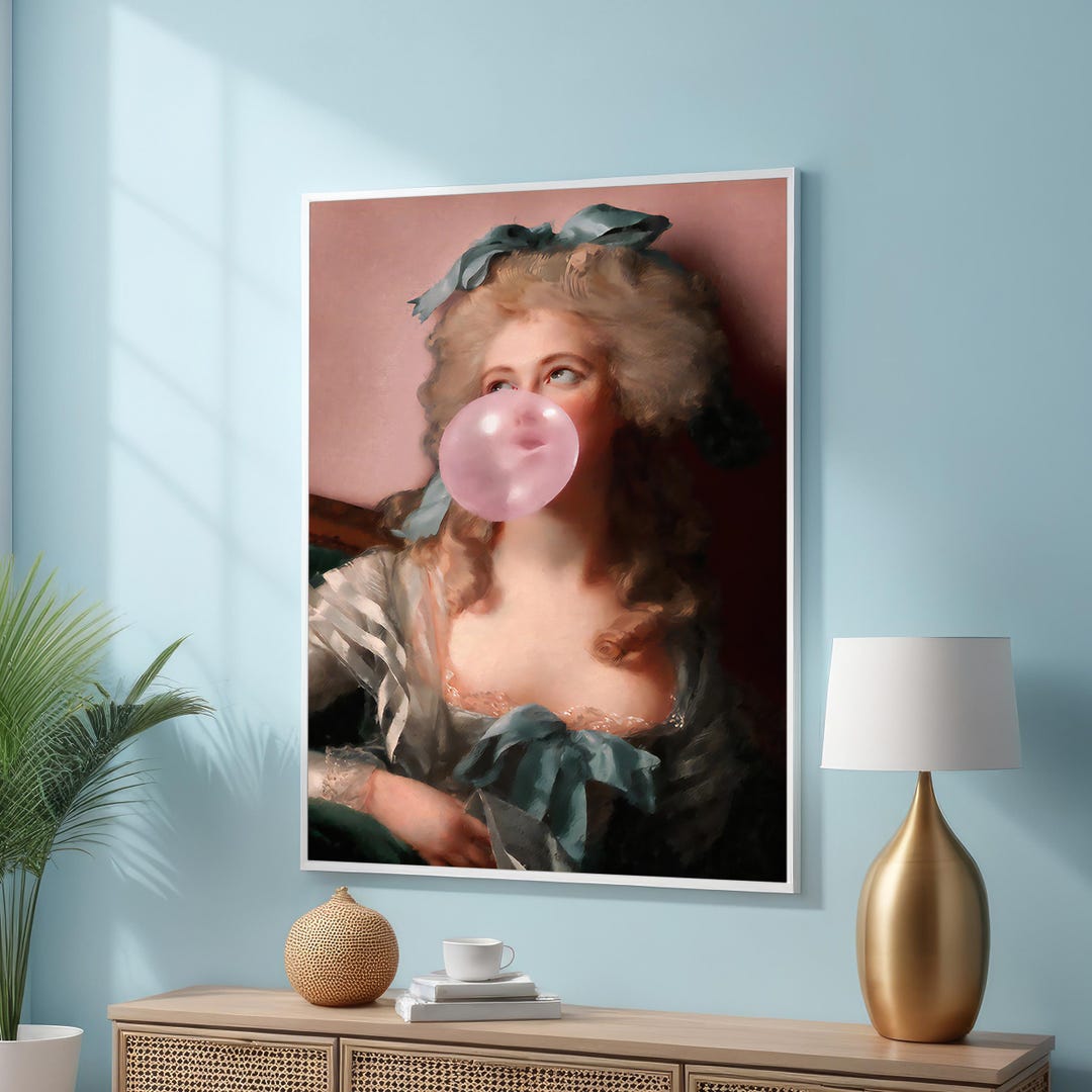 Pop Rococo Baroque Bubblegum Princess - Rococo-inspired Portrait With Playful Pop ...