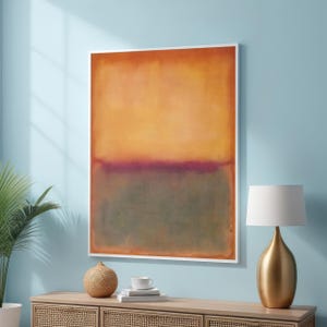 Mark Rothko Earthy Green and Warm Orange Abstract Canvas Print ...