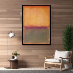 Mark Rothko Earthy Green and Warm Orange Abstract Canvas Print ...