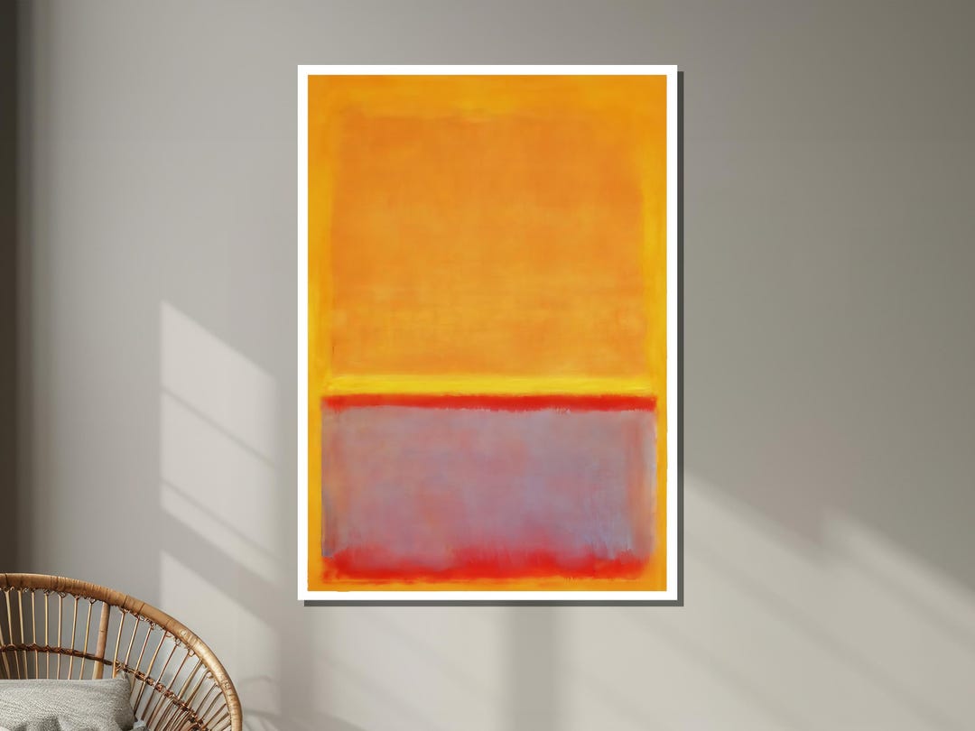 Mark Rothko Yellow, Red and Lavender Canvas Wall Art - Bold Color Block ...