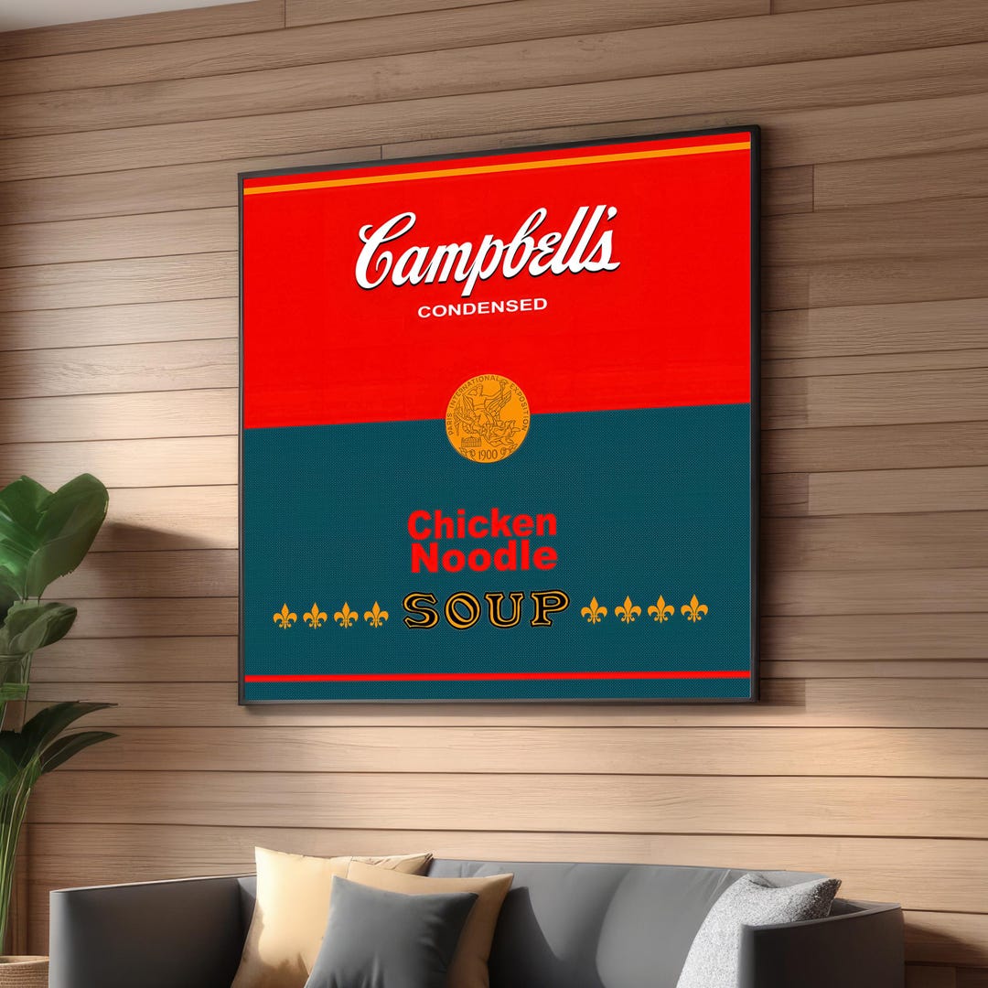 Pop Art Inspired Campbell's Soup Canvas Print - Iconic Chicken Noodle ...