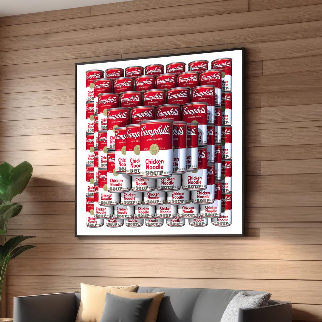 Pop Art Campbell's Soup Can Stack Print - Warhol-inspired Artwork ...