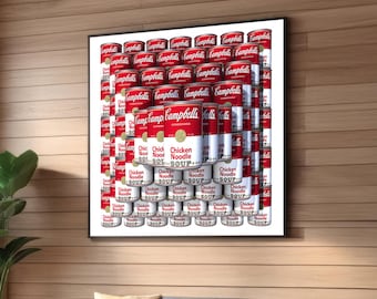 キャンベルスープ缶 アンディ・ウォーホル レザープリント/1962