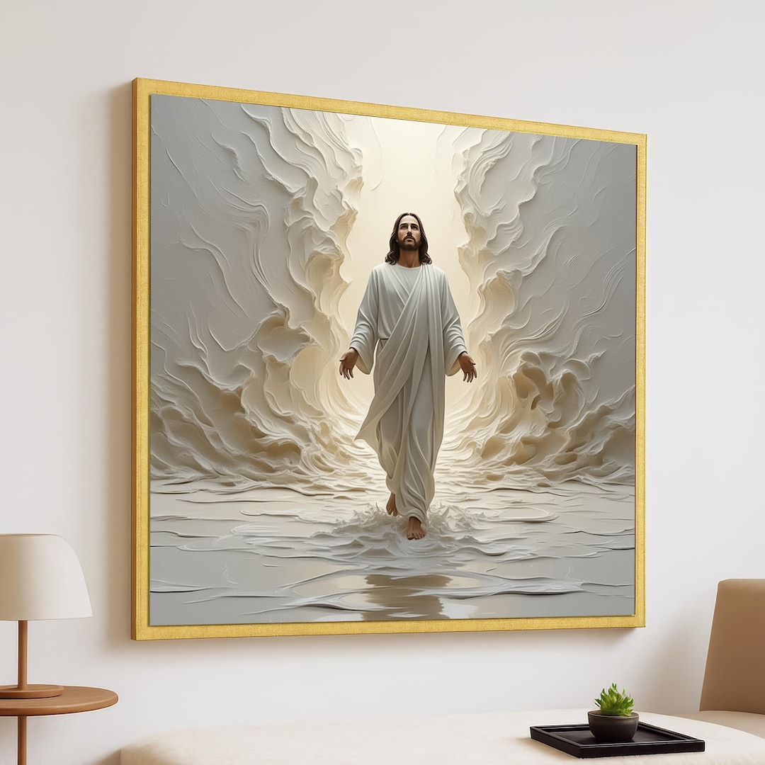 Jesus Divine Light Canvas - Christian Wall Art - Modern Religious Print ...