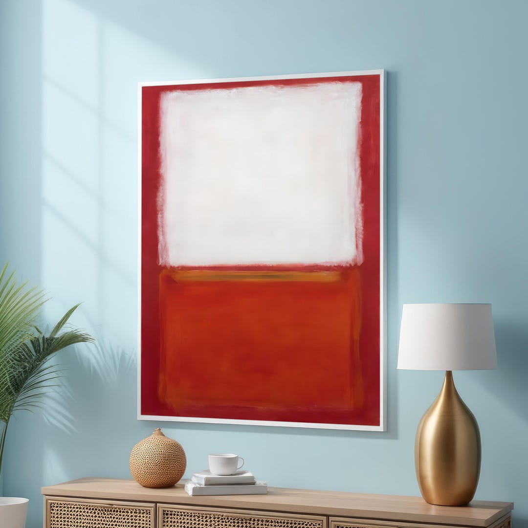 Blocks Mark Rothko Mark Rothko Color Block Canvas Wall Art – Minimalist Red and White ...