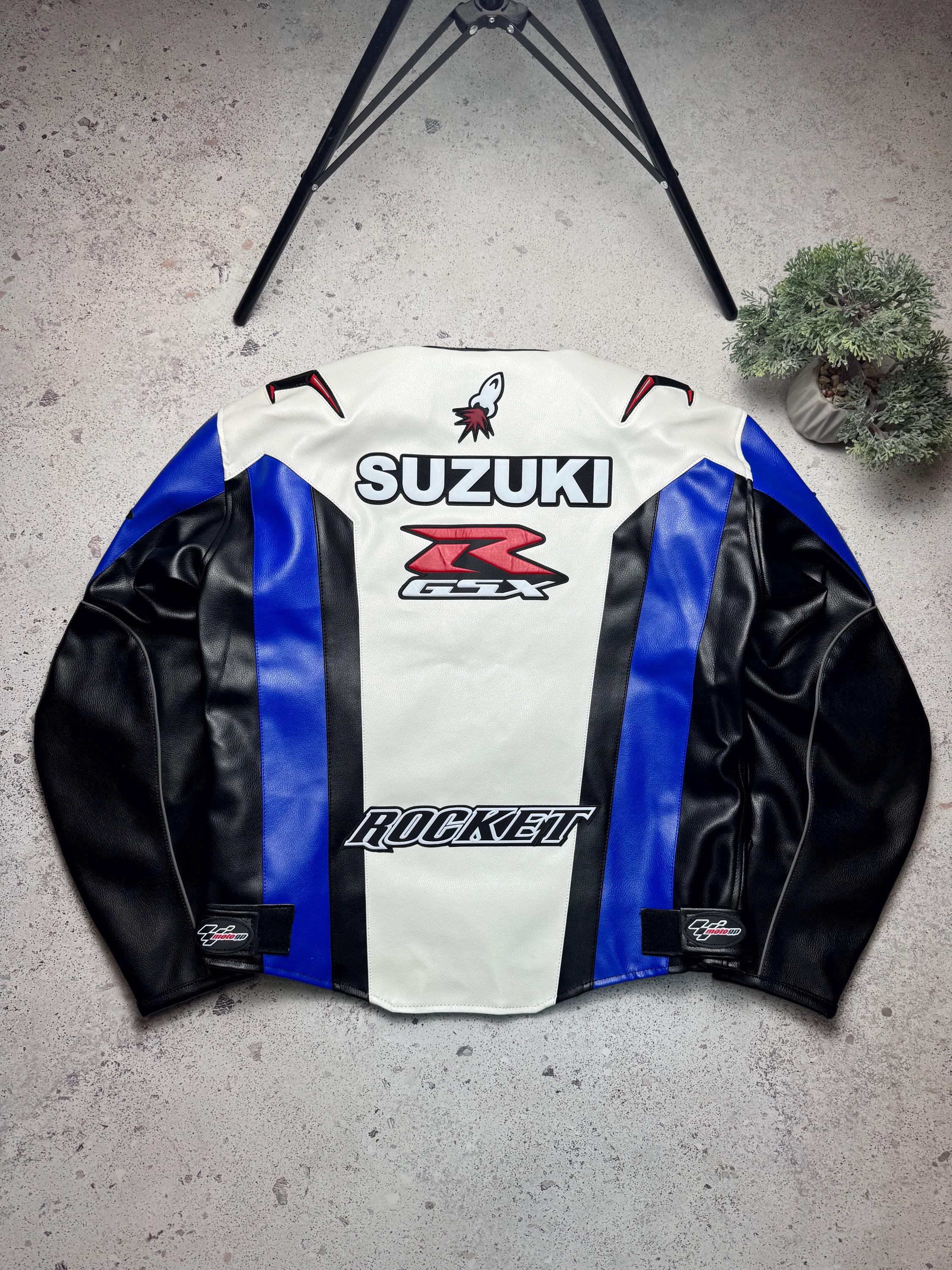 Suzuki Motorcycle Leather Jacket Moto Racing Biker - Etsy
