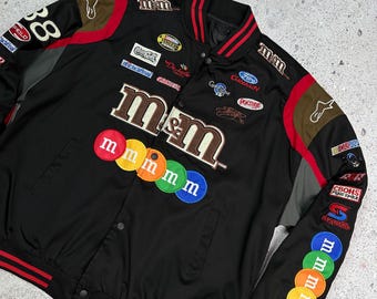 M&m's Racing Jacket Nascar Y2K F1 Moto Bomber Men Black L - Etsy