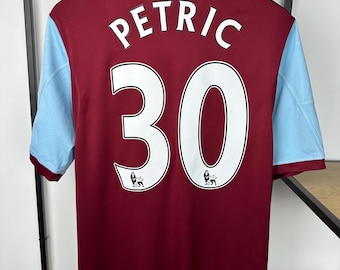 Camiseta local Adidas del West Ham United #30 Petric 2013-14 (talla L)