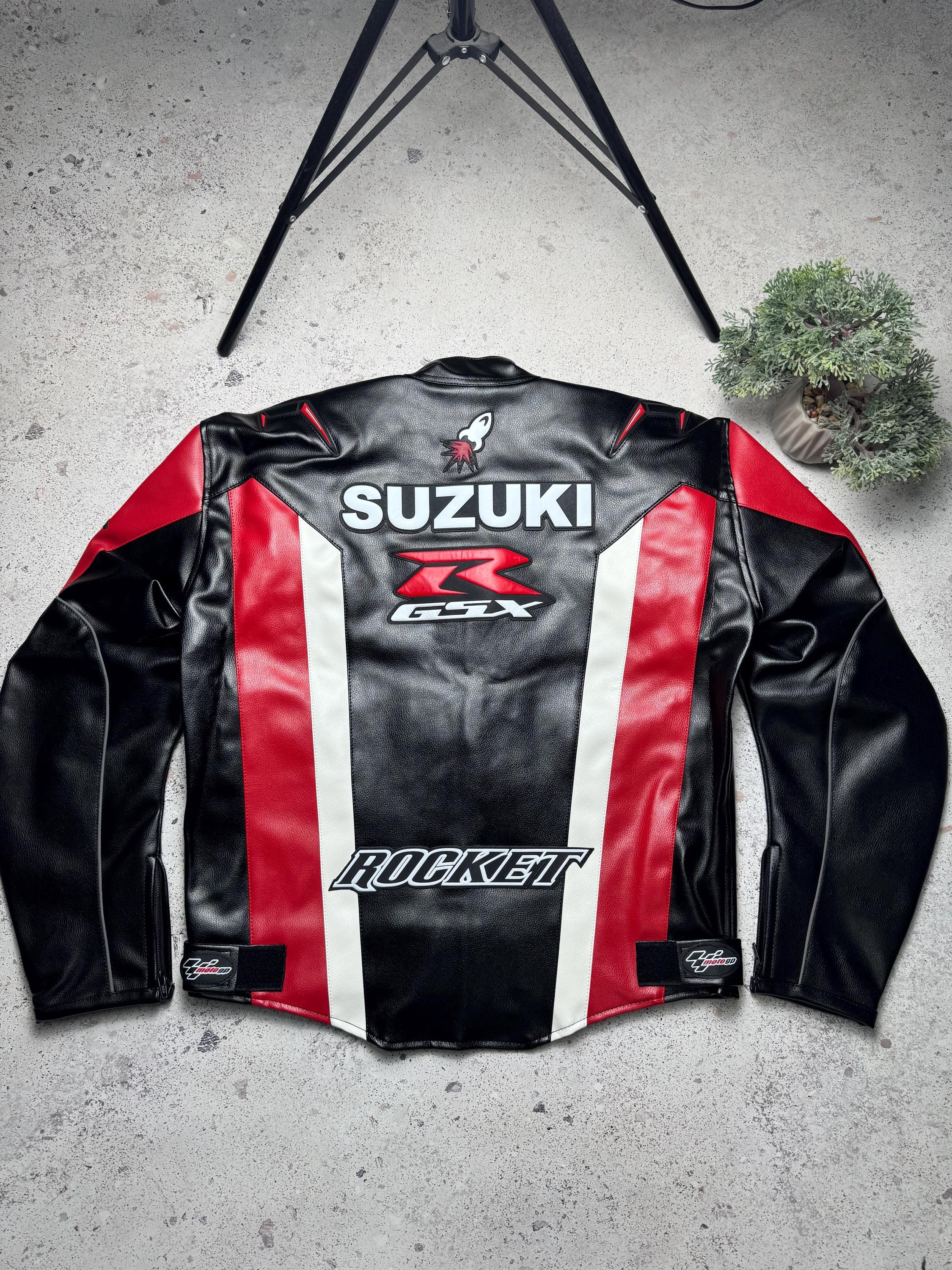 スズキ バイク用レザージャケット モトレーシングバイカー - Etsy 日本