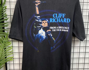 Vintage 90s Cliff Richard 40th Anniversary Tour T-shirt Size XL
