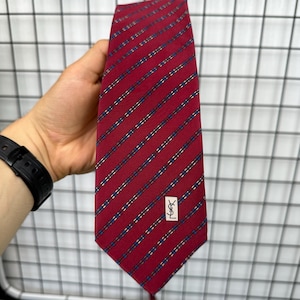 Vintage Yves Saint Laurent slips 100% siden YSL Men OS Röd