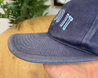 Vintage 90s Nike “just Do It” Hat Cap Big Logo Blue Unisex - Etsy