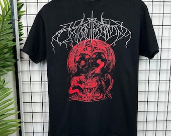 T-shirt Vintage loups dans la salle du trône, métal noir pour hommes M