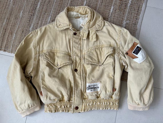 Vintage Scotch Soda Industries Aviator Jacket Men L beige