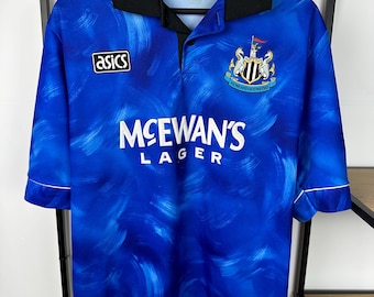 Camiseta de visitante vintage Asics del Newcastle United 1993-95, equipo de fútbol de los años 90