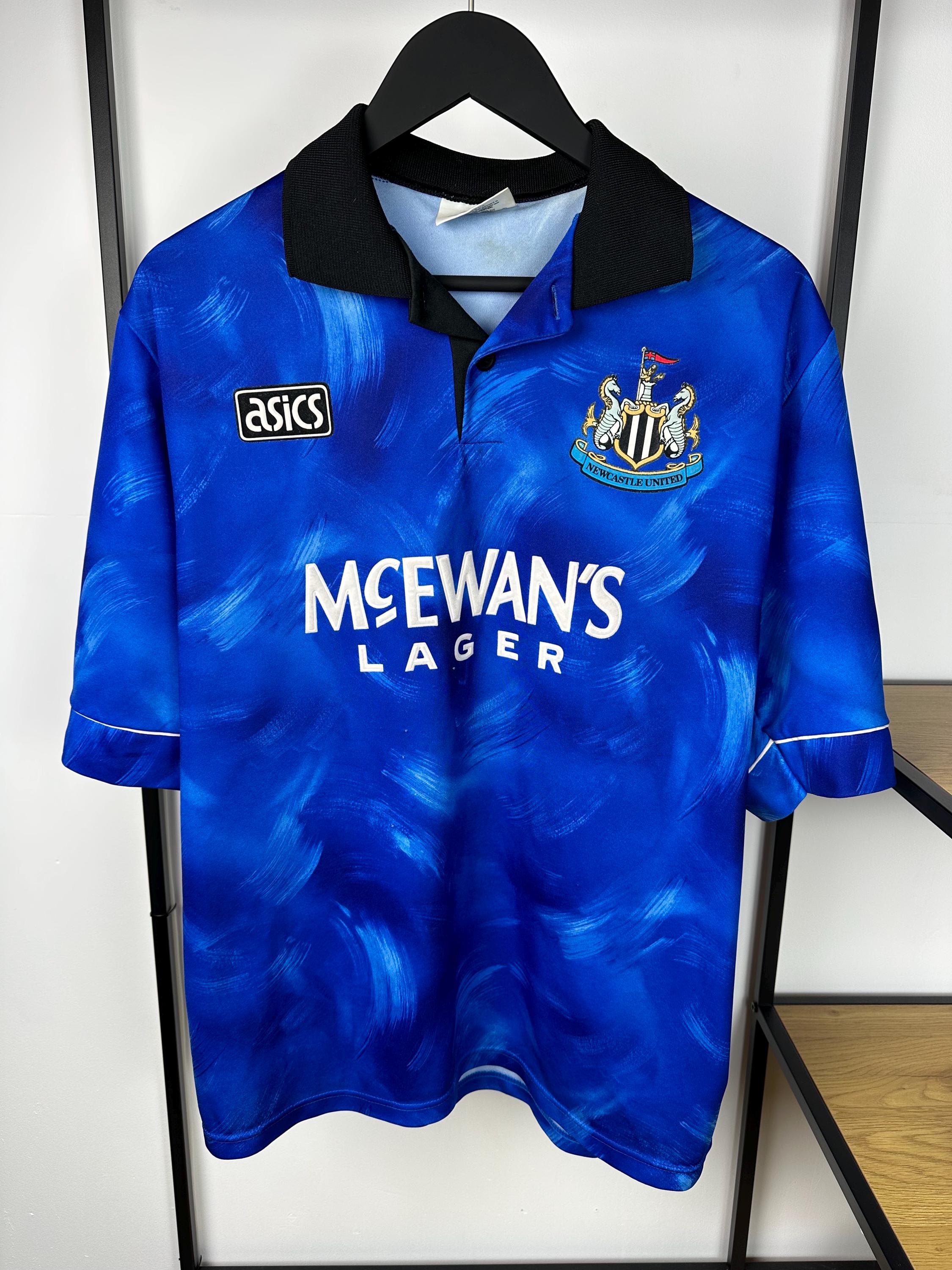 Vintage Asics Newcastle United 1993-95 Away Shirt 90s Jersey