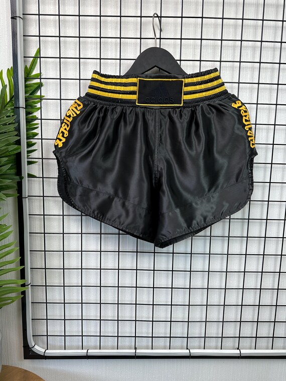 Adidas Muai Thai Boxing Shorts Men M Black Etsy