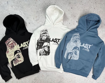 Blast Hoodie Men in 3 types (Black/Blue/White) Styled M size